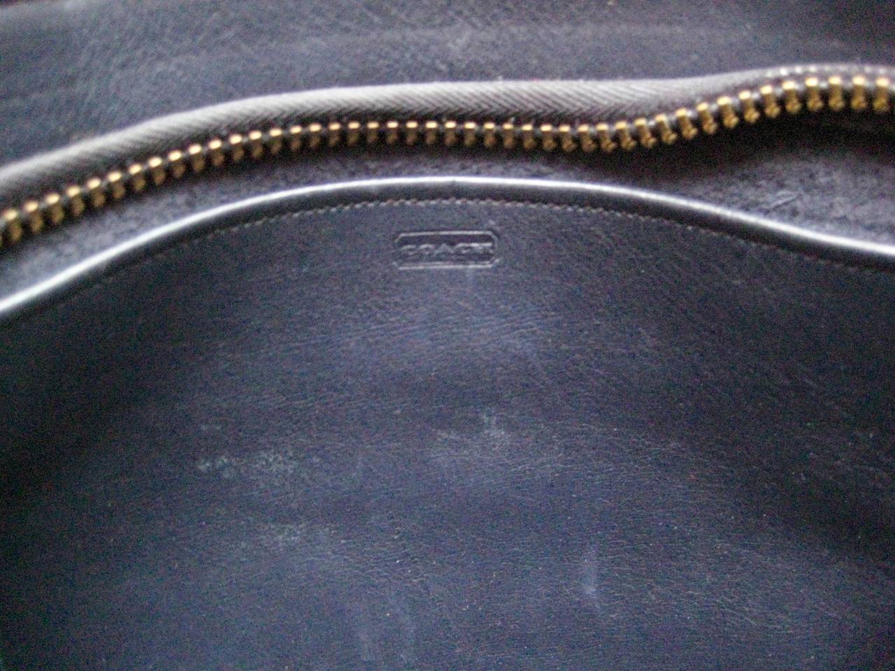 1960s Bonnie Cashin for Coach Navy Blue Leather Bag For Sale 3