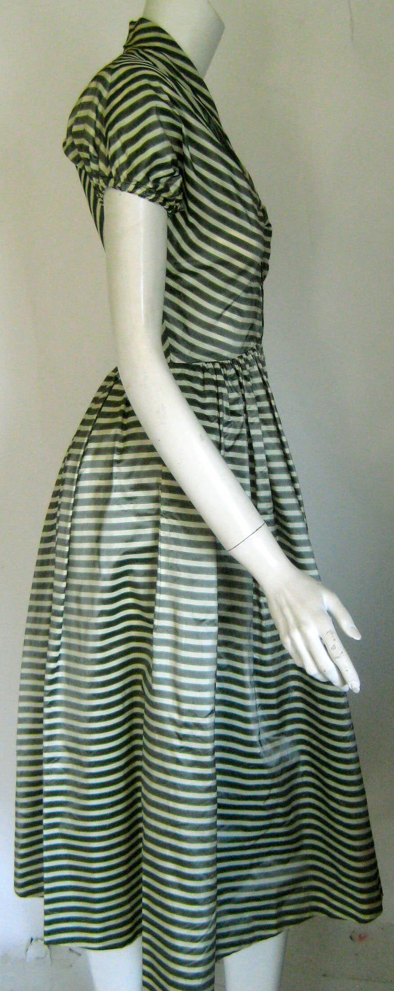 Women's Claire McCardell Striped Cocktail Dress For Sale
