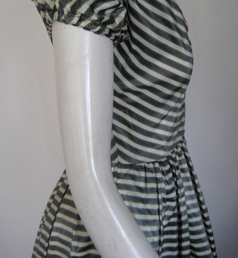 Claire McCardell Striped Cocktail Dress For Sale 2