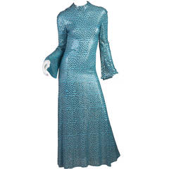 Vintage Mollie Parnis Boutique Sequin Maxi Dress