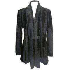 Giuliana Teso Black Broadtail Jacket for Neiman Marcus
