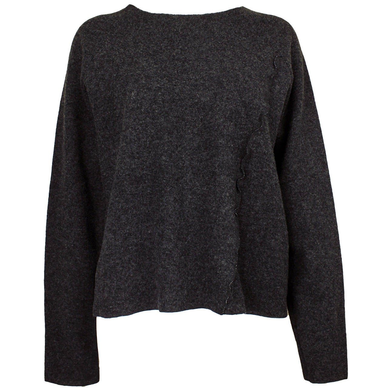 DKNY 1990s Cropped Deconstructed Wool Top