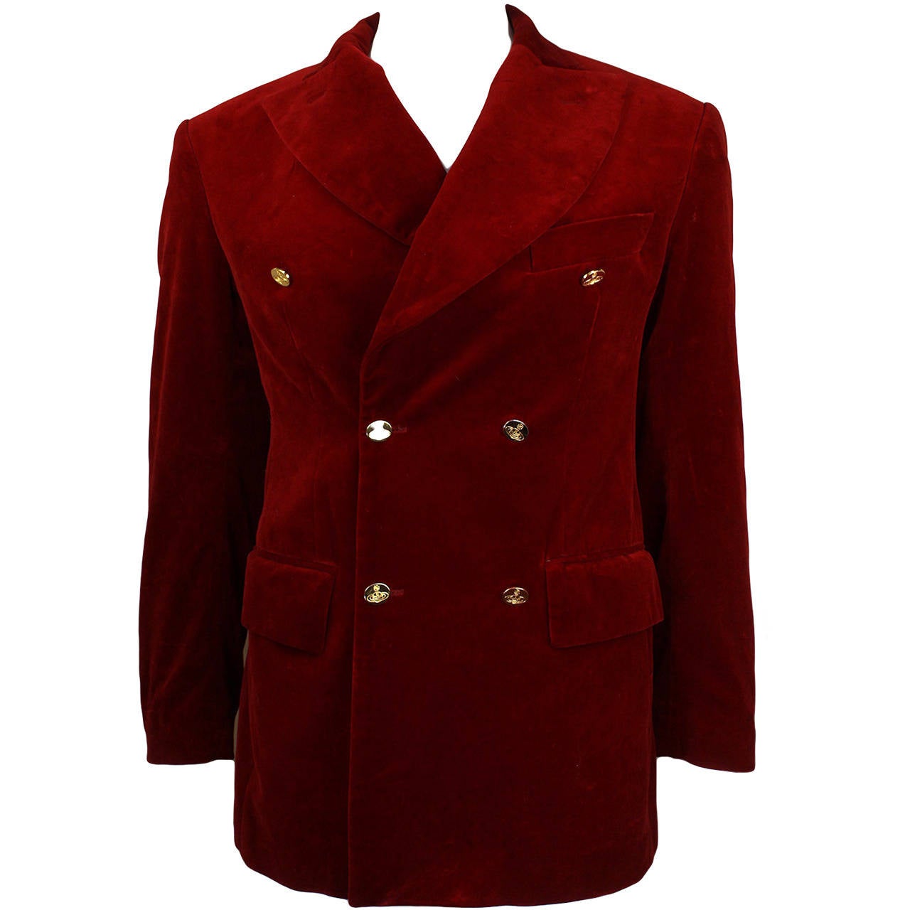 Vivienne Westwood Mens Red Velvet Blazer