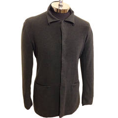 Giorgio Armani Charcoal Grey Knit Jacket