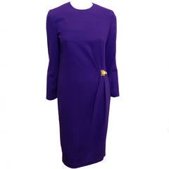 Celine Purple Dress with Gold Clasp