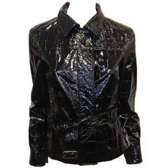 Yves Saint Laurent Black Patent Jacket