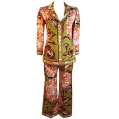 Emilio Pucci Olive Two Piece Pant Suit 6