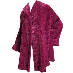 Romeo Gigli Burgundy Vintage Velvet Coat