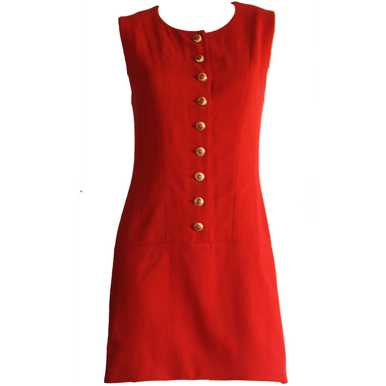 Vintage Karl Lagerfeld 1990s Does 1960s Red Scooter Dress