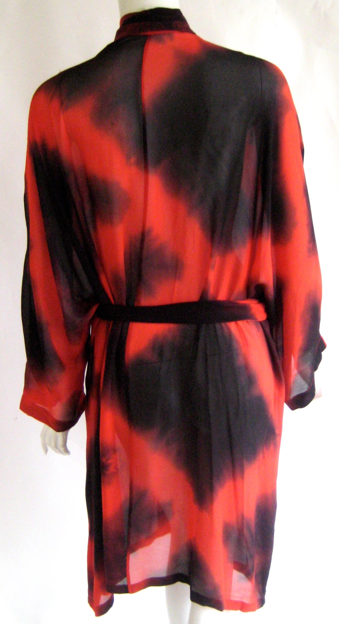 Rare Early Demeulemeester Ombre Silk Chiffon Tunic Dress 1