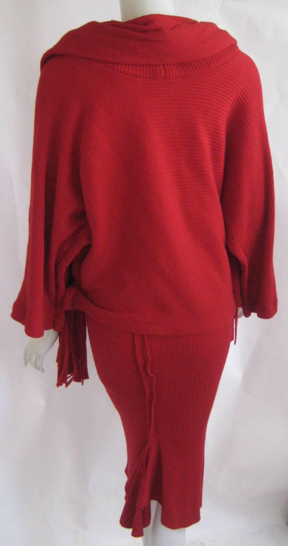 Rare 1980s Patrick Kelly Button Sweater Ensemble  For Sale 1