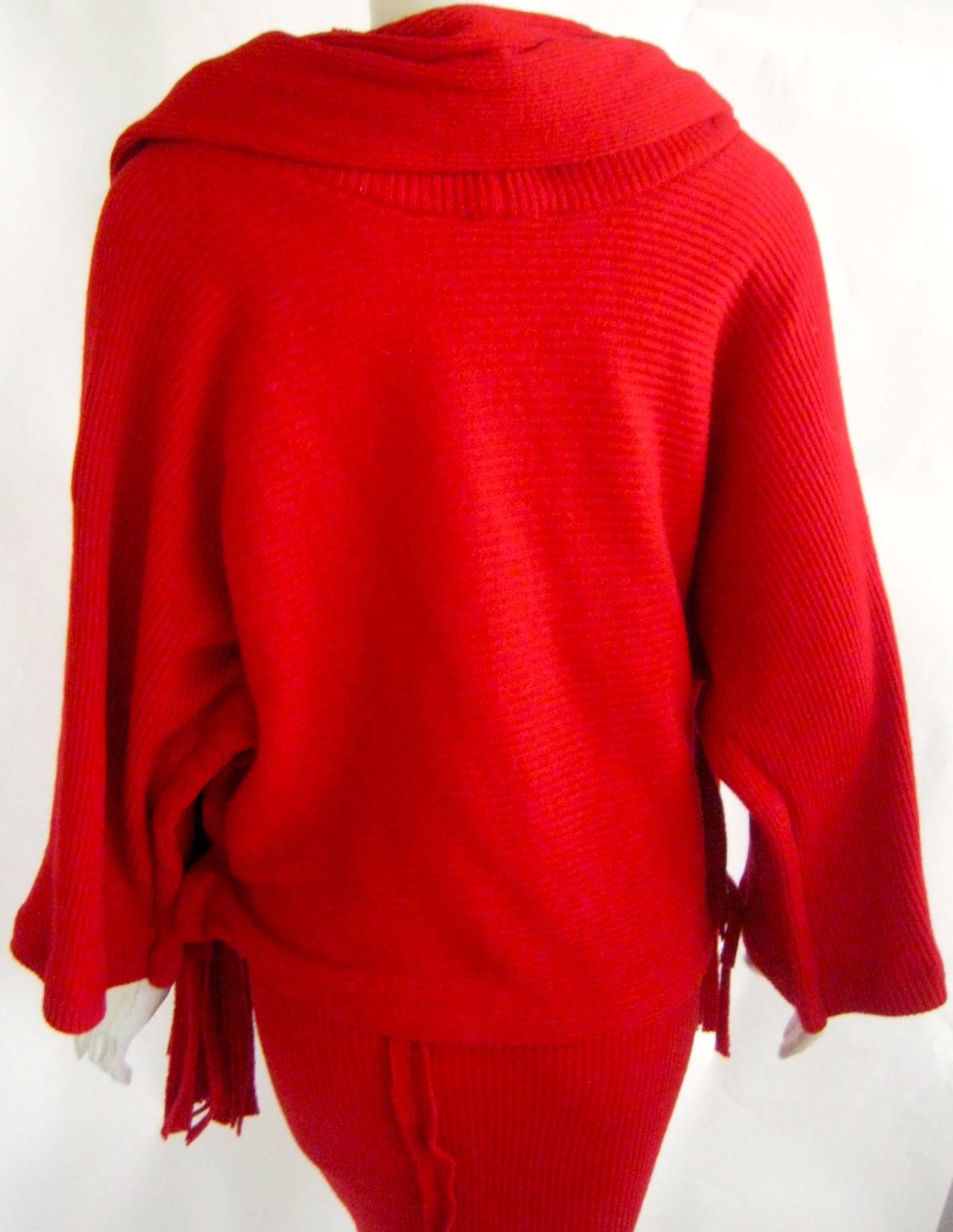Rare 1980s Patrick Kelly Button Sweater Ensemble  For Sale 2