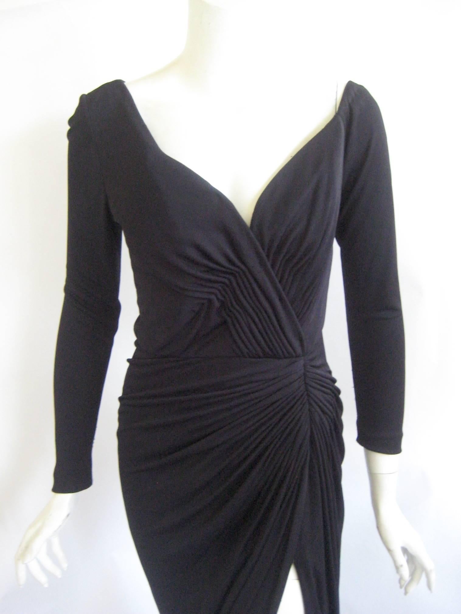 Women's 1980s Vicky Tiel Couture Jersey Evening Gown