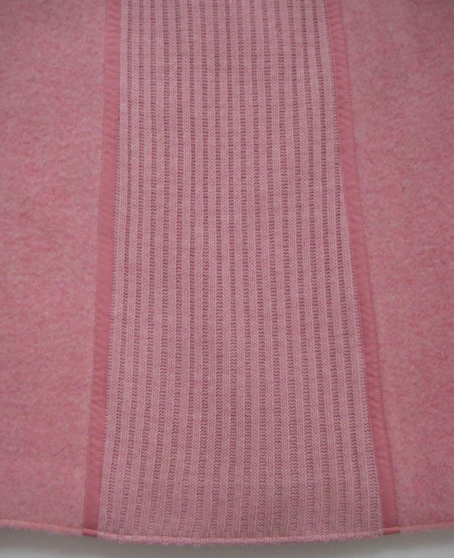 1960s Courreges Pink Sweater Skirt 1