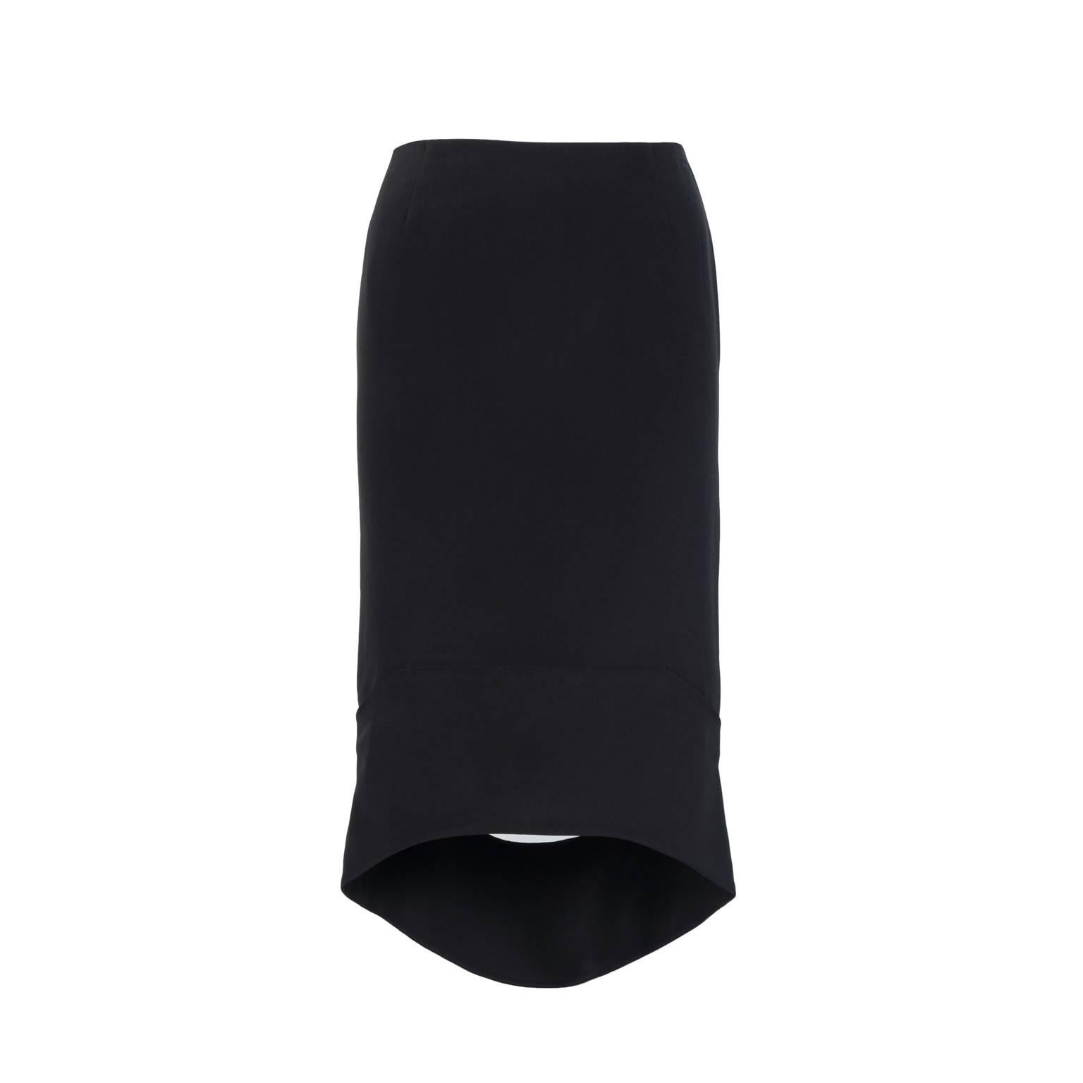 TOM FORD Black Silk Pencil Skirt  For Sale