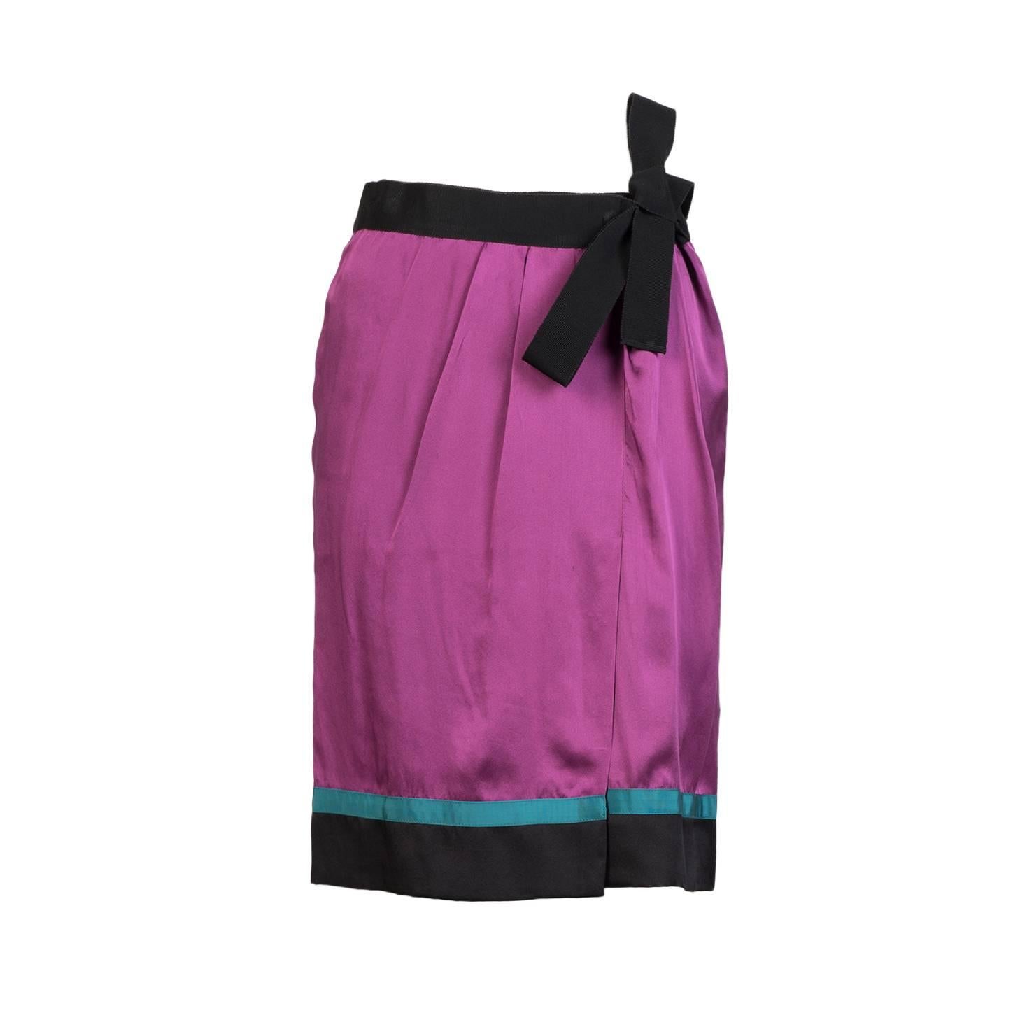 Philosophy Silk Wrap Skirt For Sale