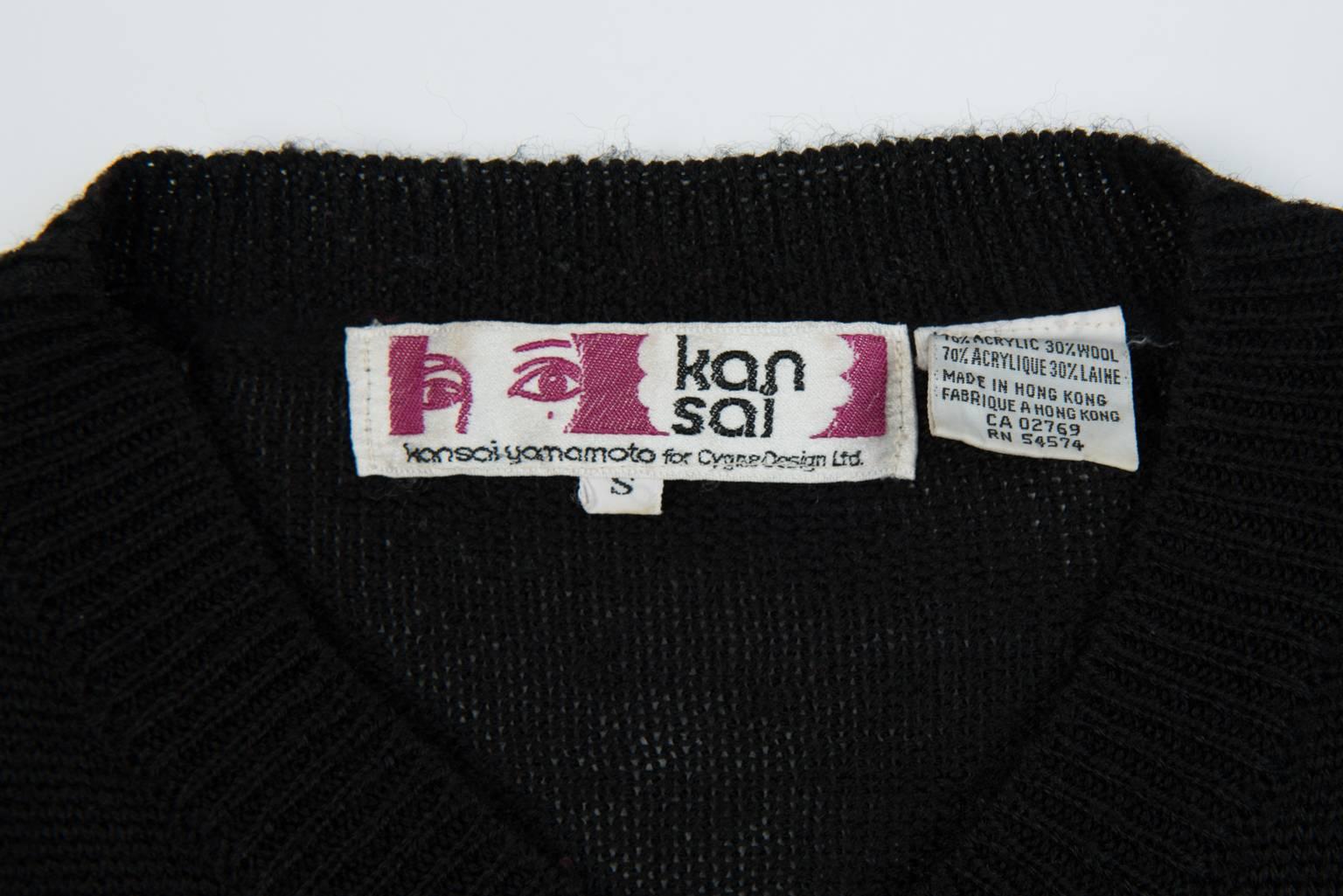 Kansai Yamamoto Embroidered Knit Tunic For Sale 2