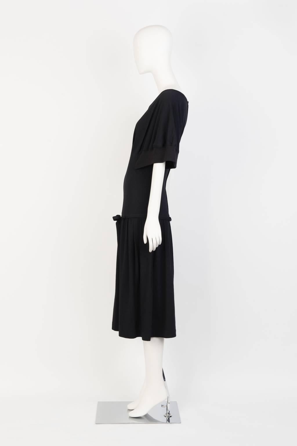 Black 90s COMME des GARCONS Knit Dress For Sale