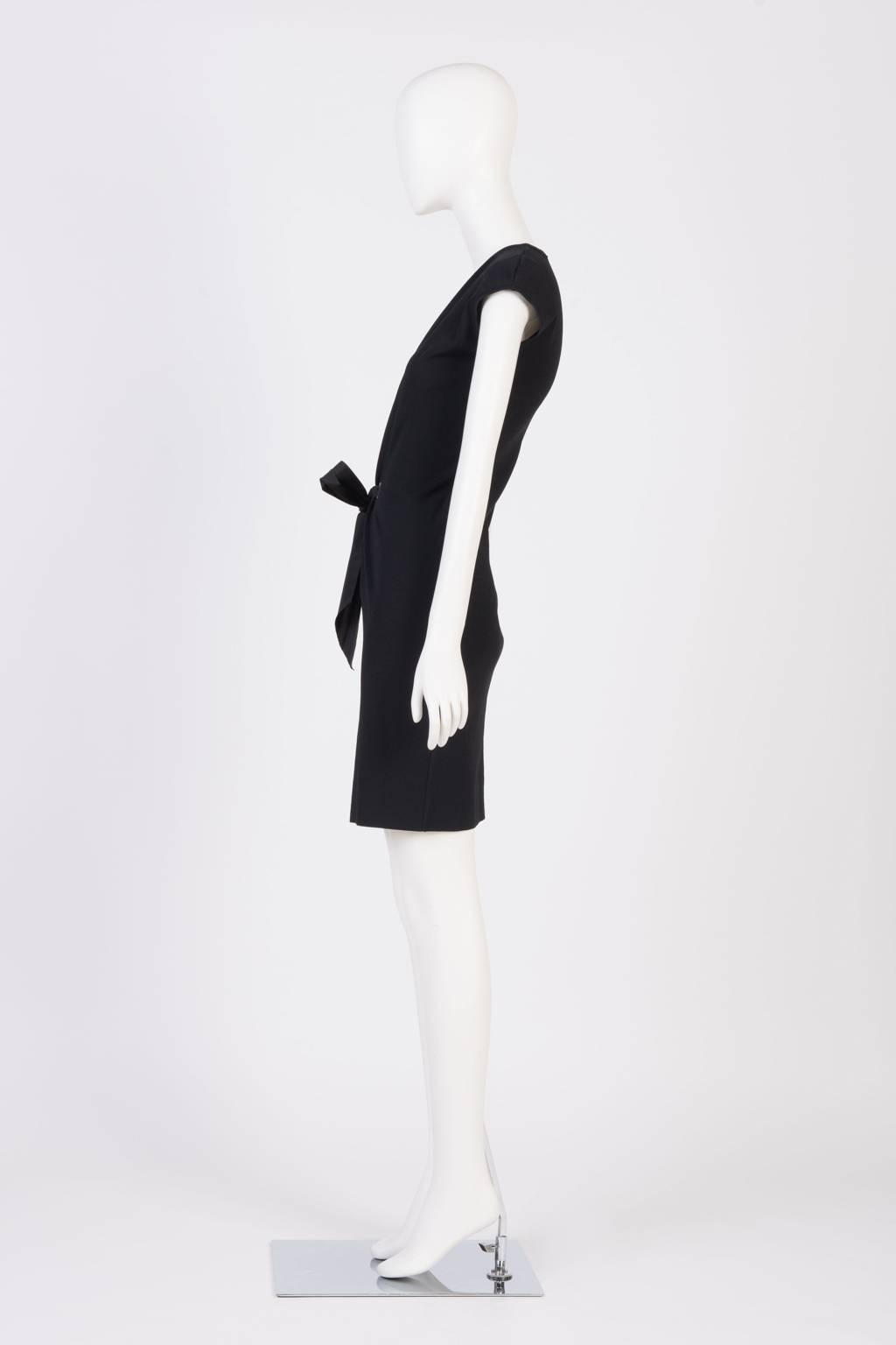 Black Lanvin Bow Front Dress For Sale
