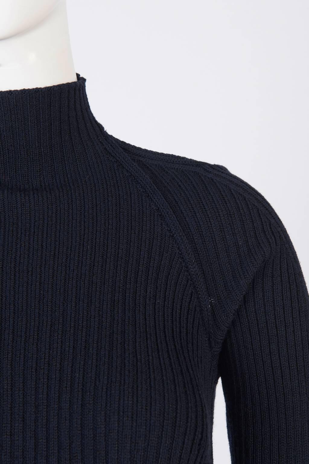 Black Celine Backless Knit Dress