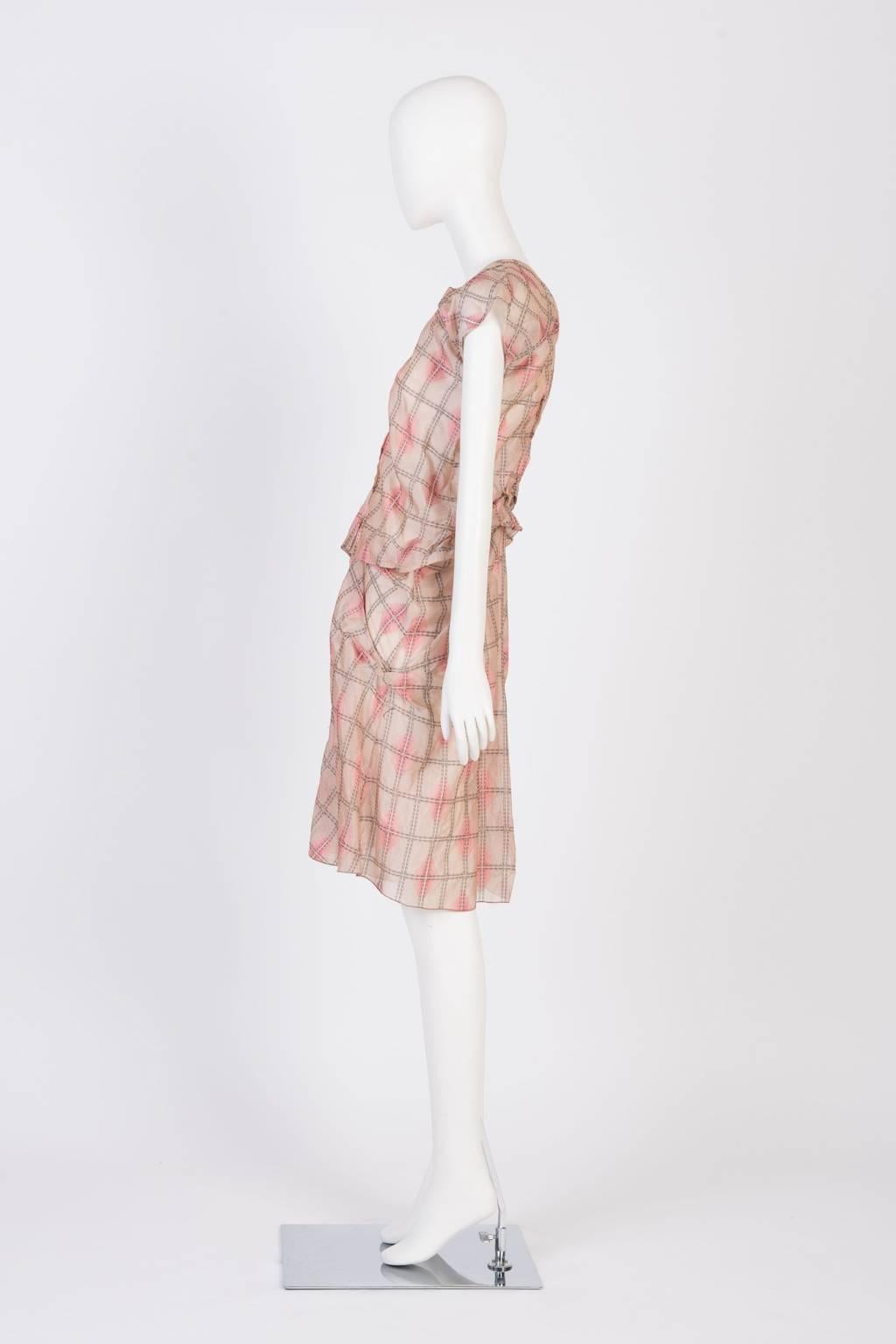 Beige Marni Embroidered Drape Dress For Sale
