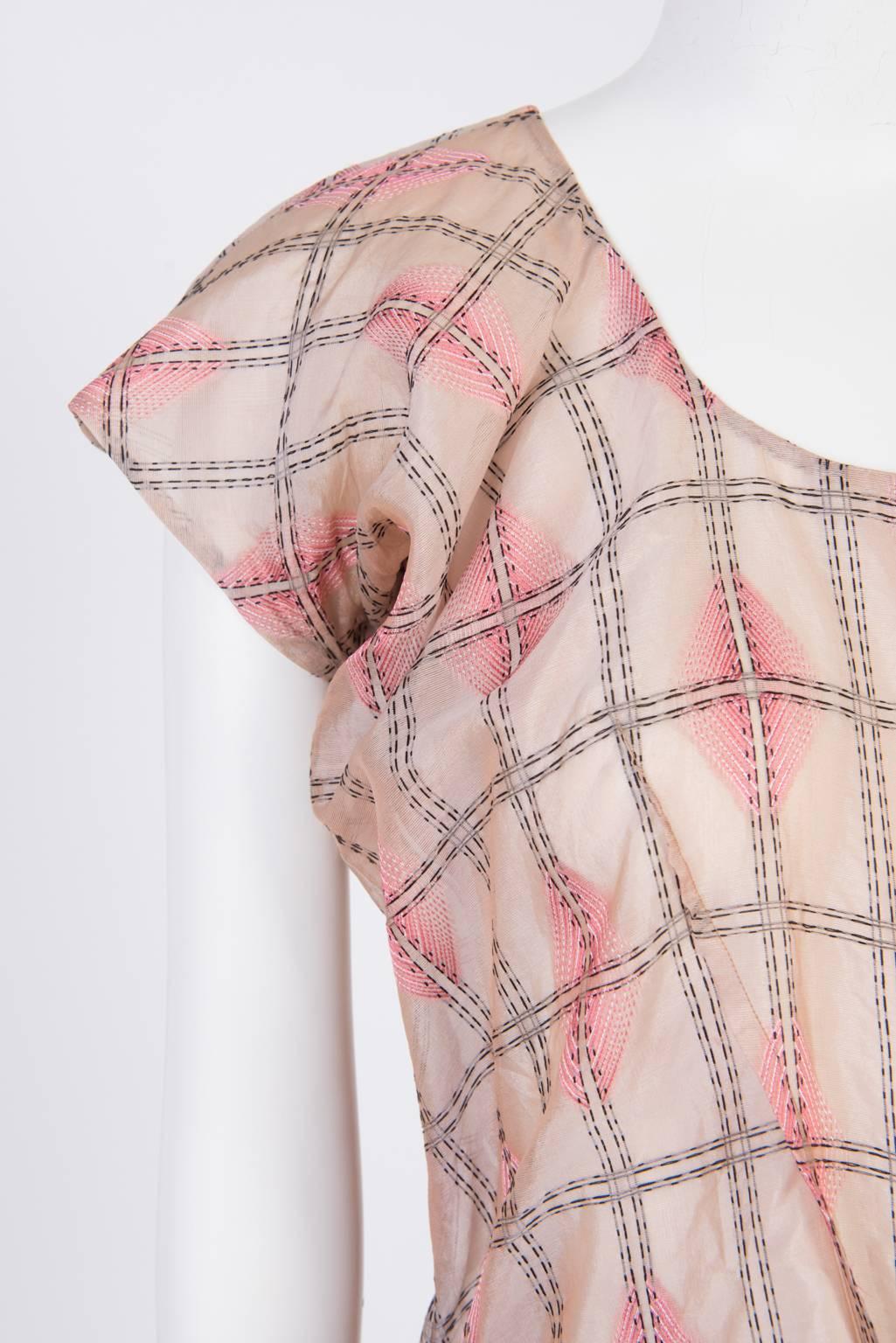 Women's Marni Embroidered Drape Dress For Sale