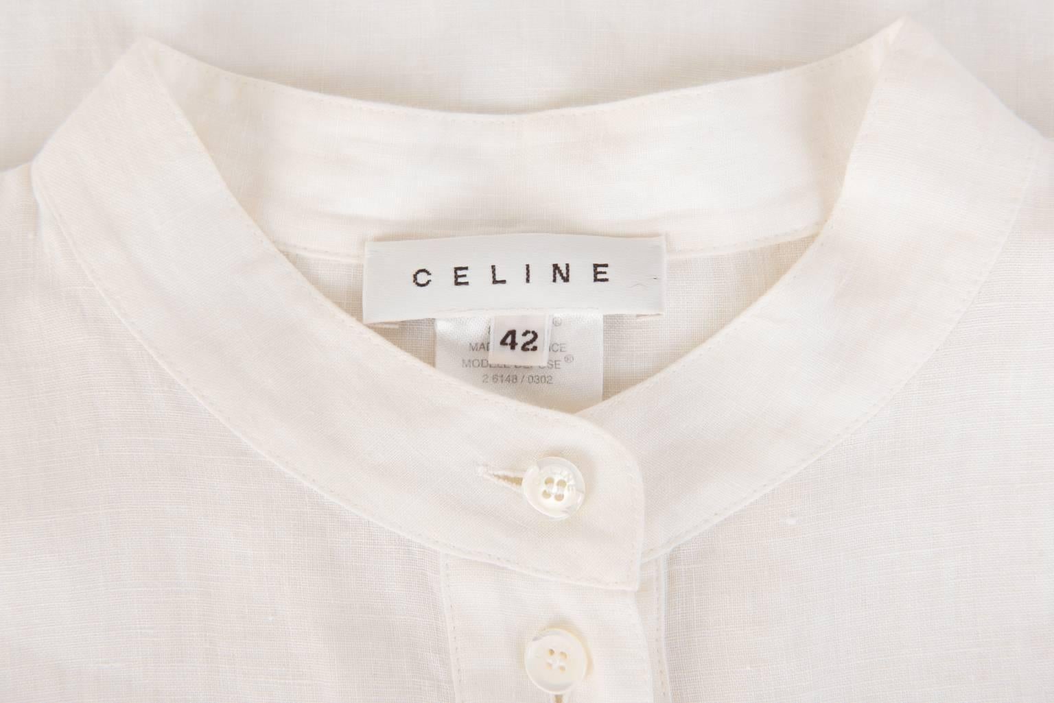 Celine White Shirt Tunic  1
