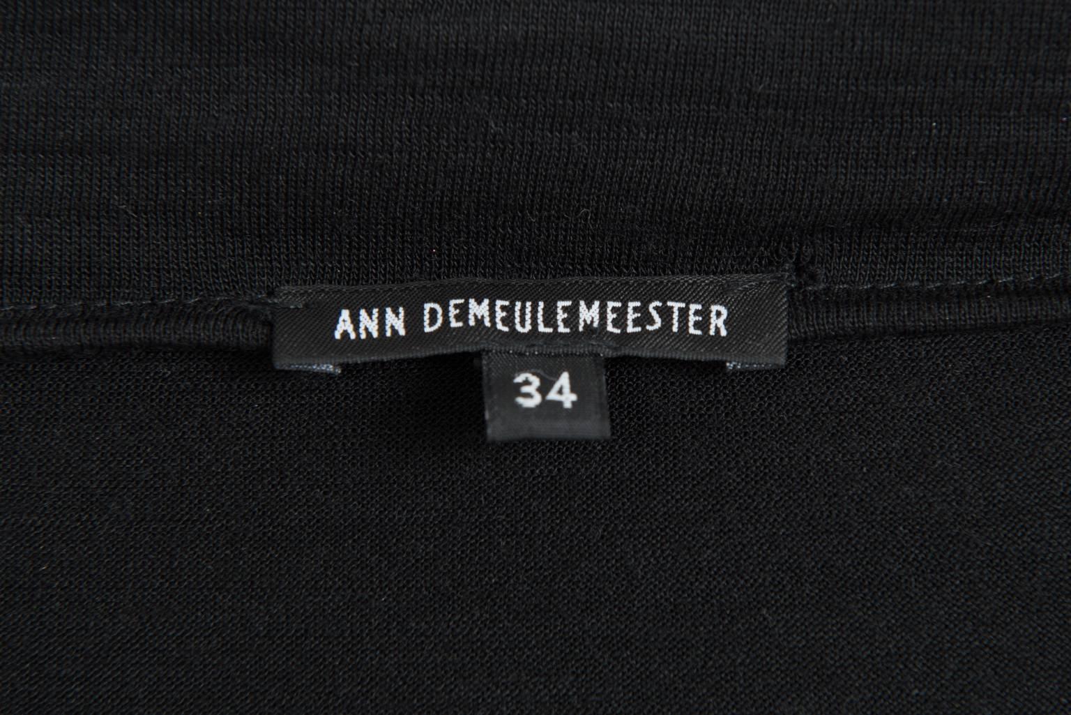 Ann Demeulemester Black turtleneck with knee length back panel  For Sale 4