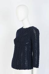 2005 tao COMME des GARCONS Navy Knit Top