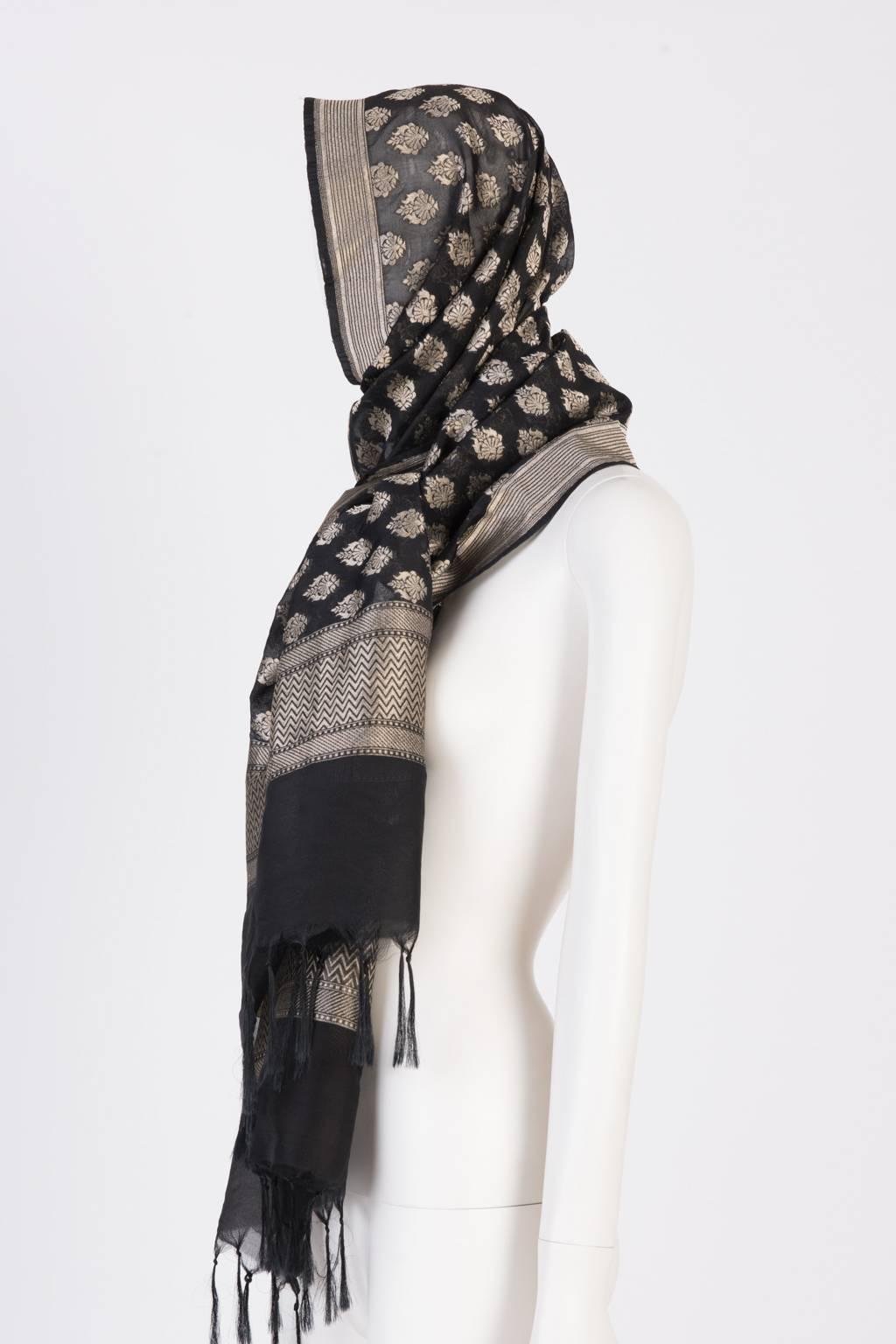 Women's  Black/Gold Scarf For Sale