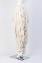 White Pleated Lantern Pants