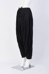 Black Pleated Lantern Pants