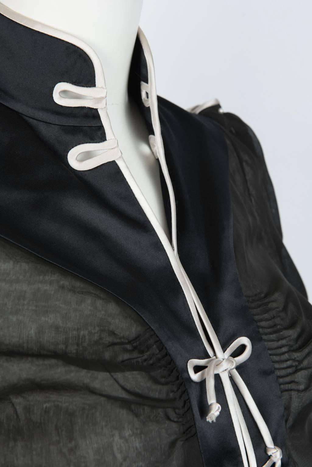 Women's Yves Saint Laurent Silk Victorian Inspired Blouse
