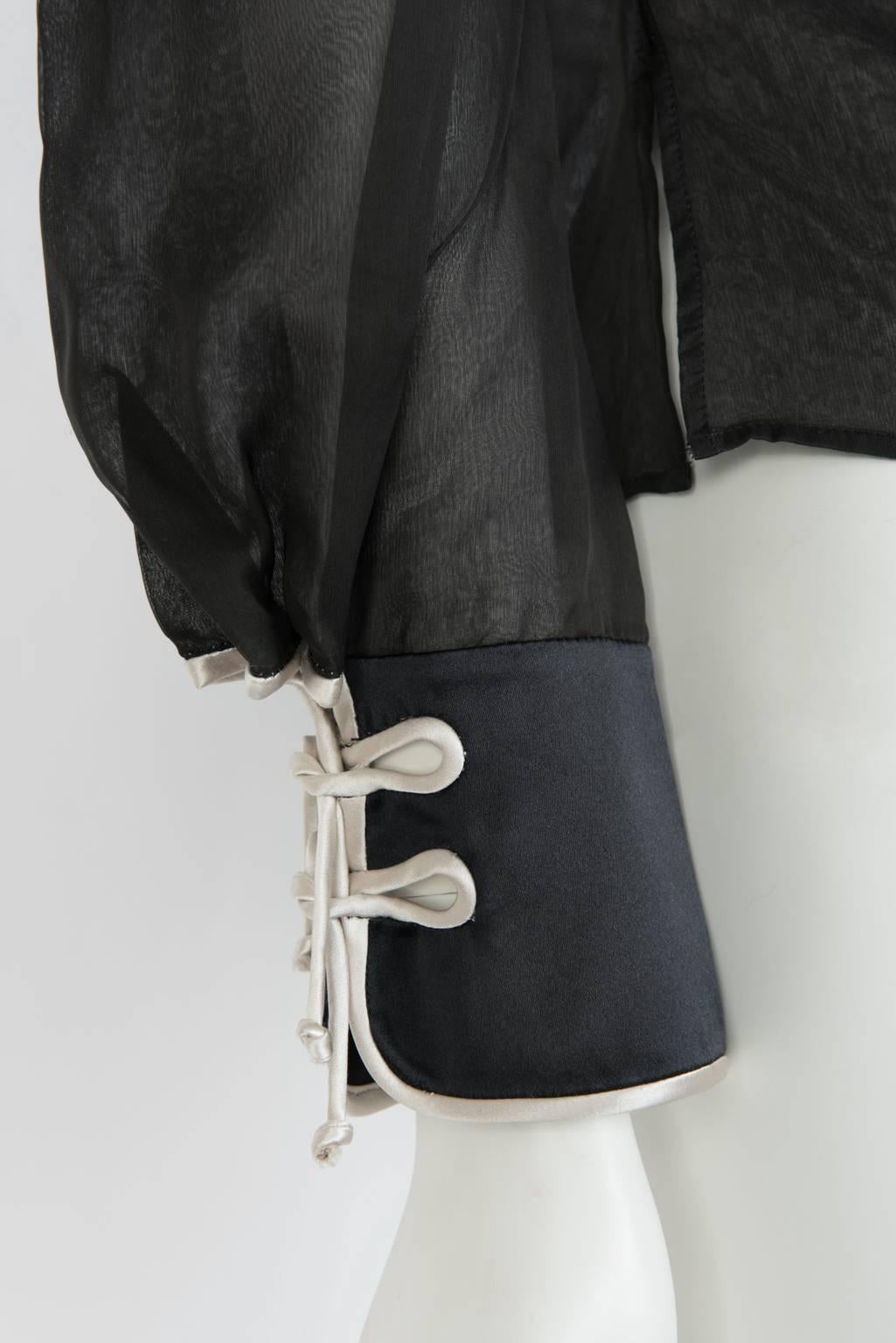 Yves Saint Laurent Silk Victorian Inspired Blouse 2