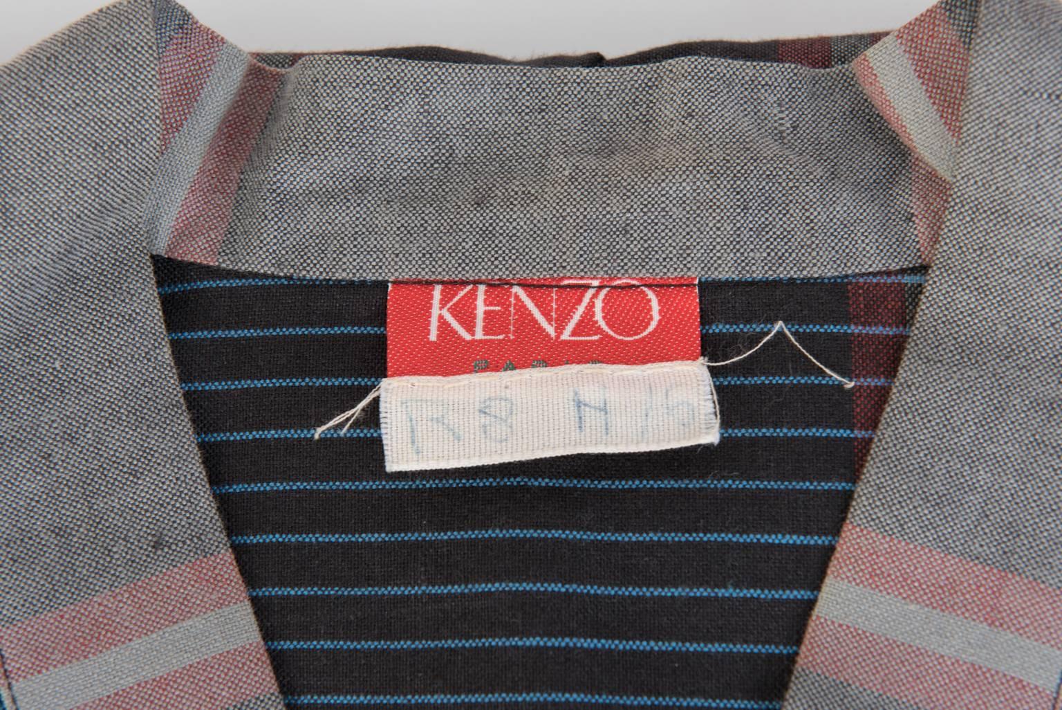 Kenzo Kimono Style Linen Dress  3