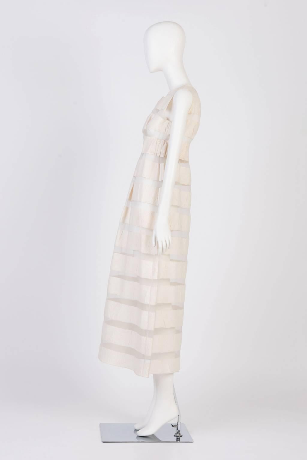 Beige Gianfranco Ferre Empire Waist Dress  For Sale