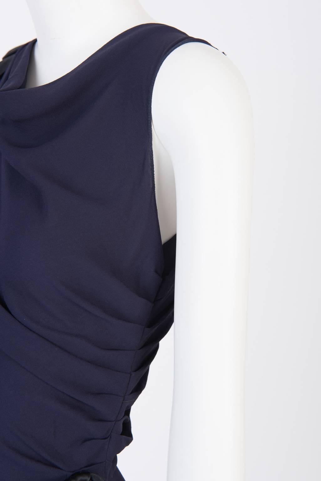 Women's Nina Ricci Purple Asymetrical Silk Dress For Sale