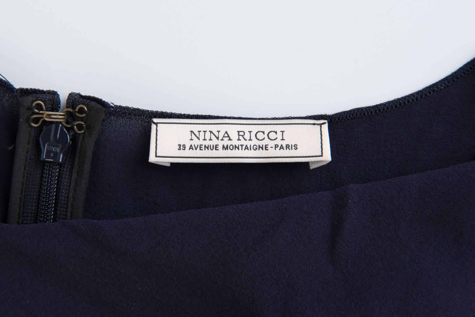 Nina Ricci Purple Asymetrical Silk Dress For Sale 2