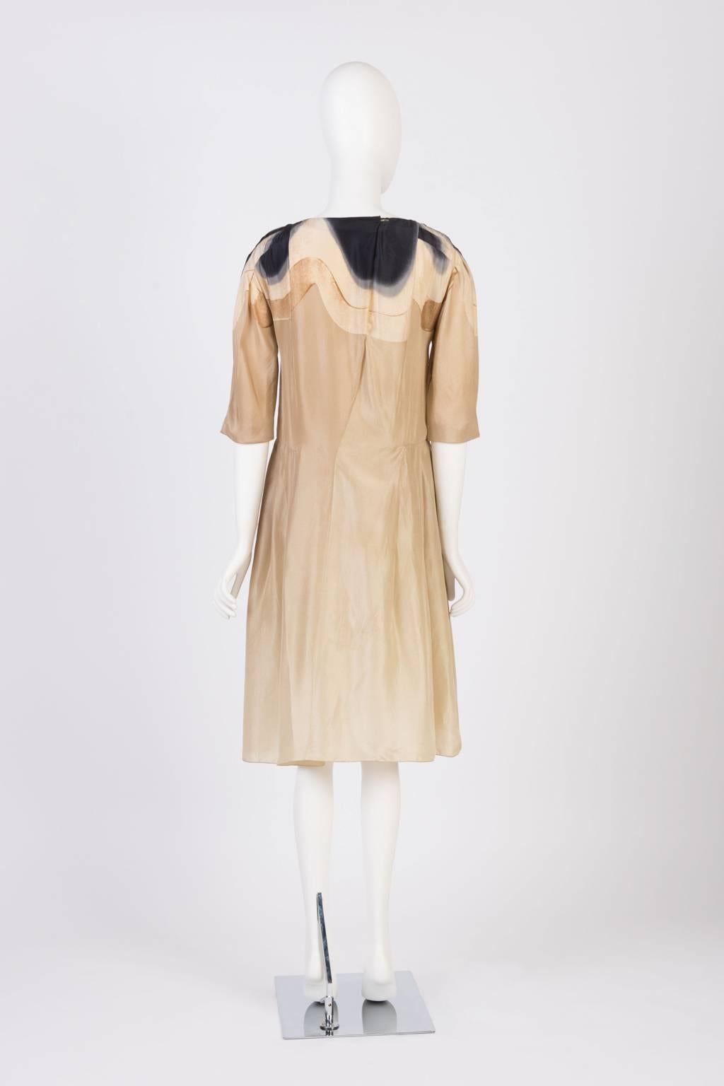 Marni Silk Printed Sun Dress In Excellent Condition For Sale In Xiamen, Fujian