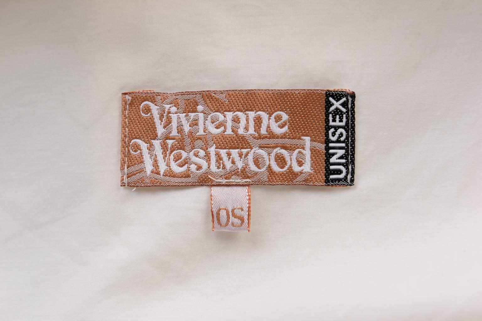 VIVIENNE WESTWOOD White Cotton Mini Dress For Sale 1