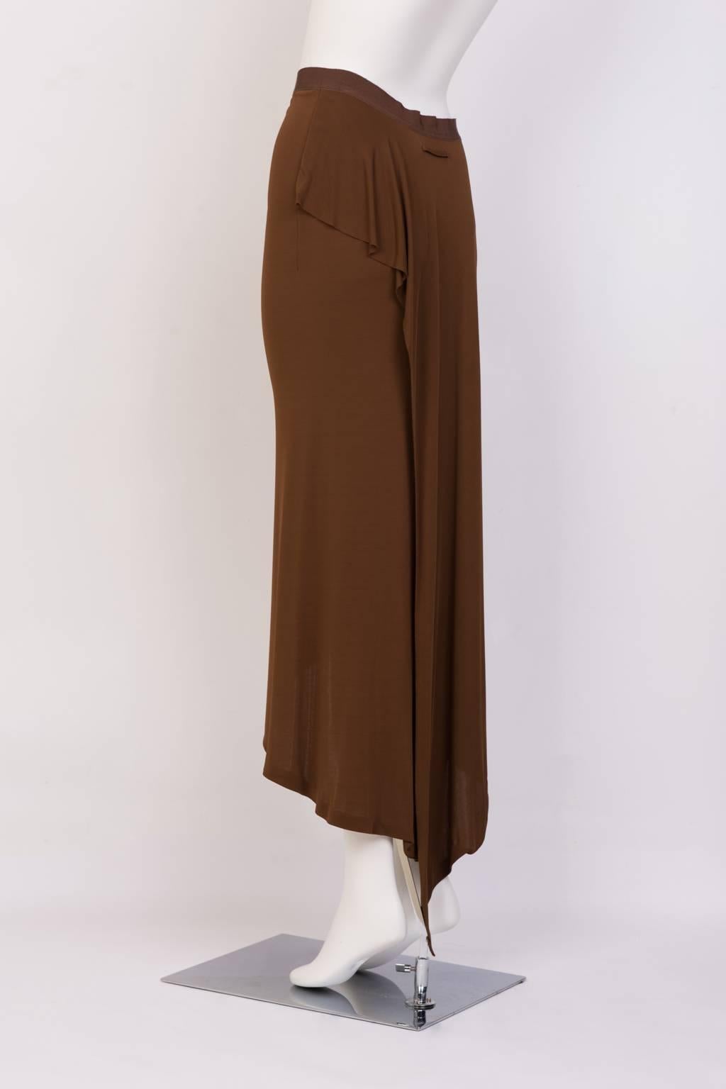 GAULTIER  FEMME Draped Crepe Skirt In Excellent Condition For Sale In Xiamen, Fujian