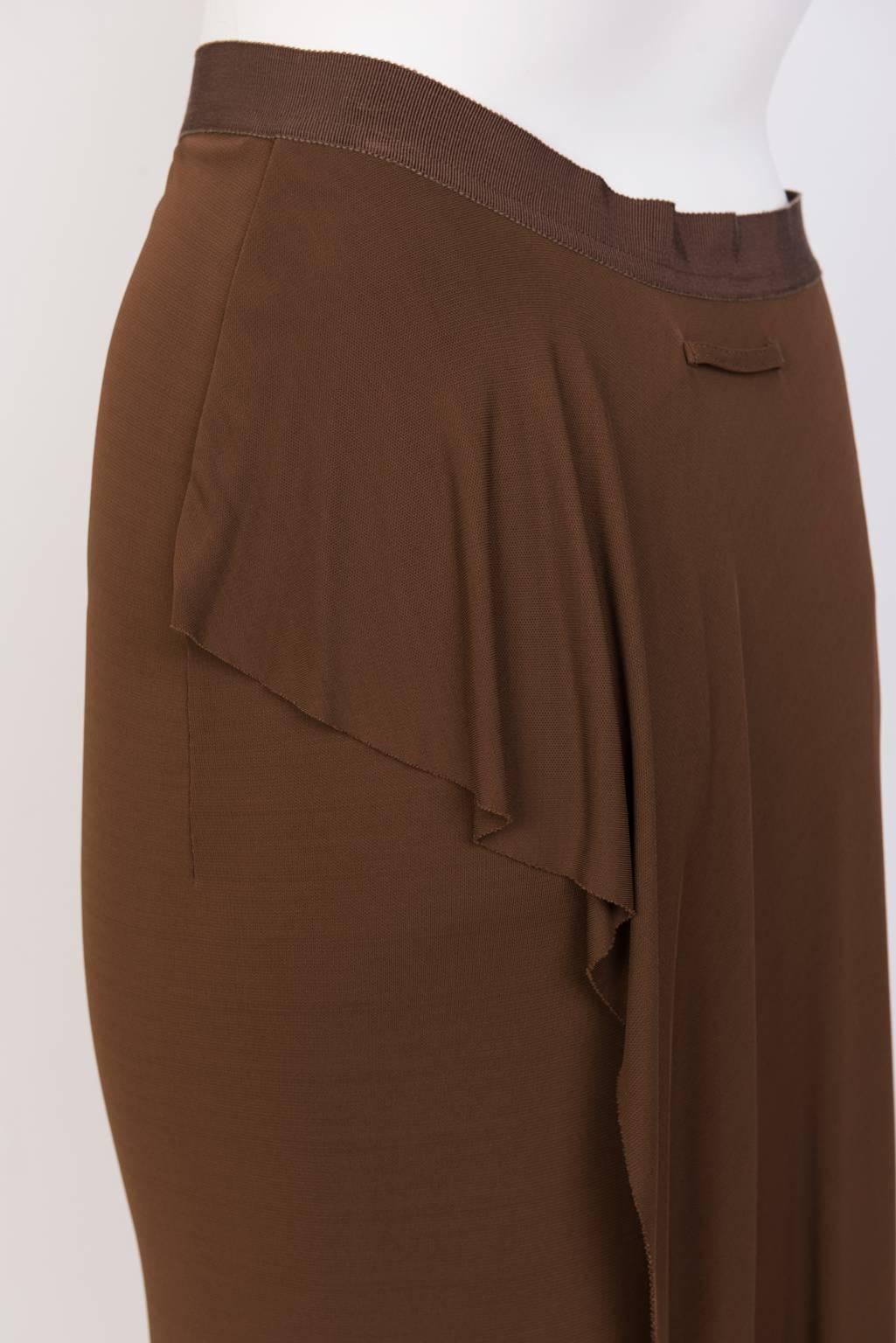 Women's GAULTIER  FEMME Draped Crepe Skirt For Sale