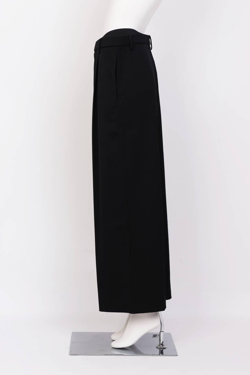 Black MAISON  MARGIELA Tailored Wide Leg Trousers For Sale
