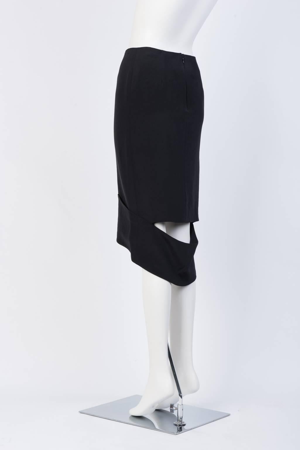 Women's TOM FORD Black Silk Pencil Skirt  For Sale