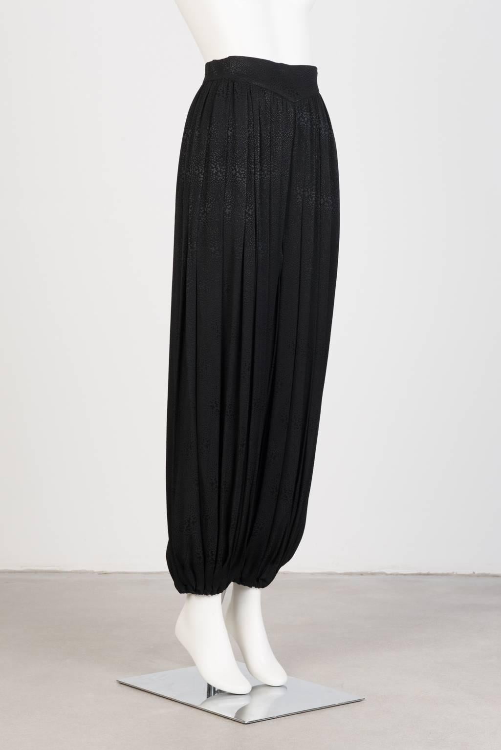 Black Nina Ricci Harem Pants For Sale