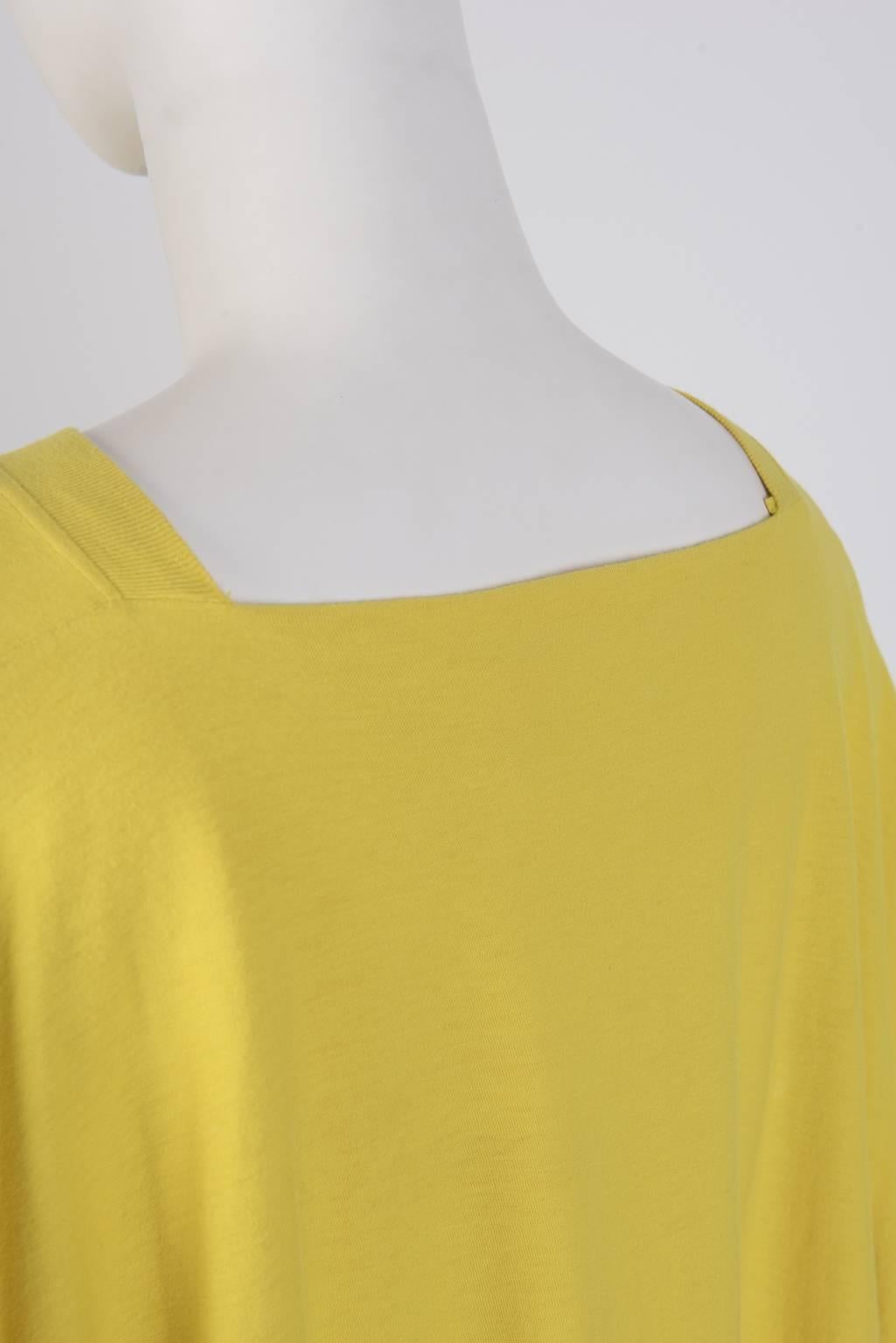 Maison Martin Margiela Yellow Cape T-Shirt For Sale 2