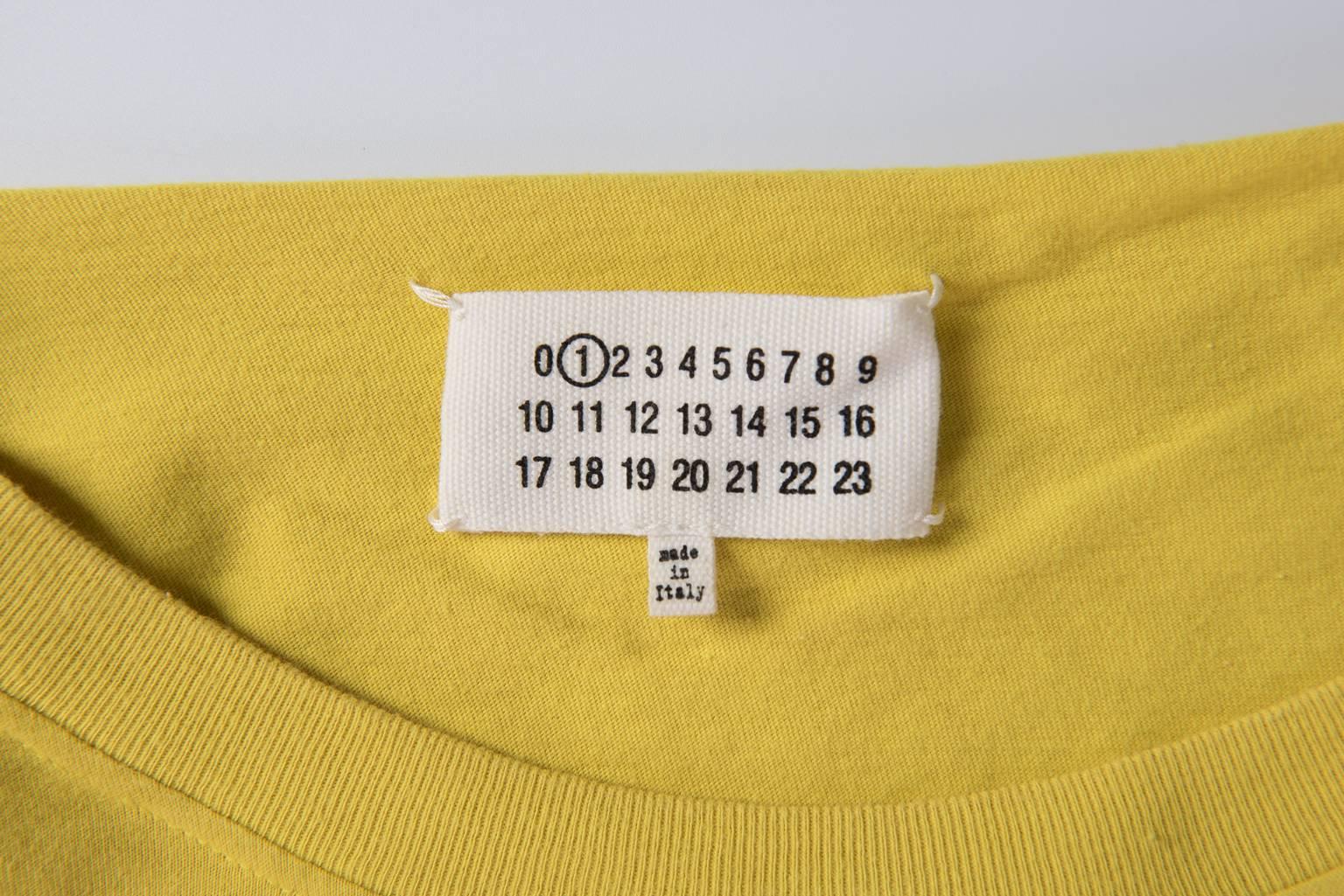 Maison Martin Margiela Yellow Cape T-Shirt For Sale 3