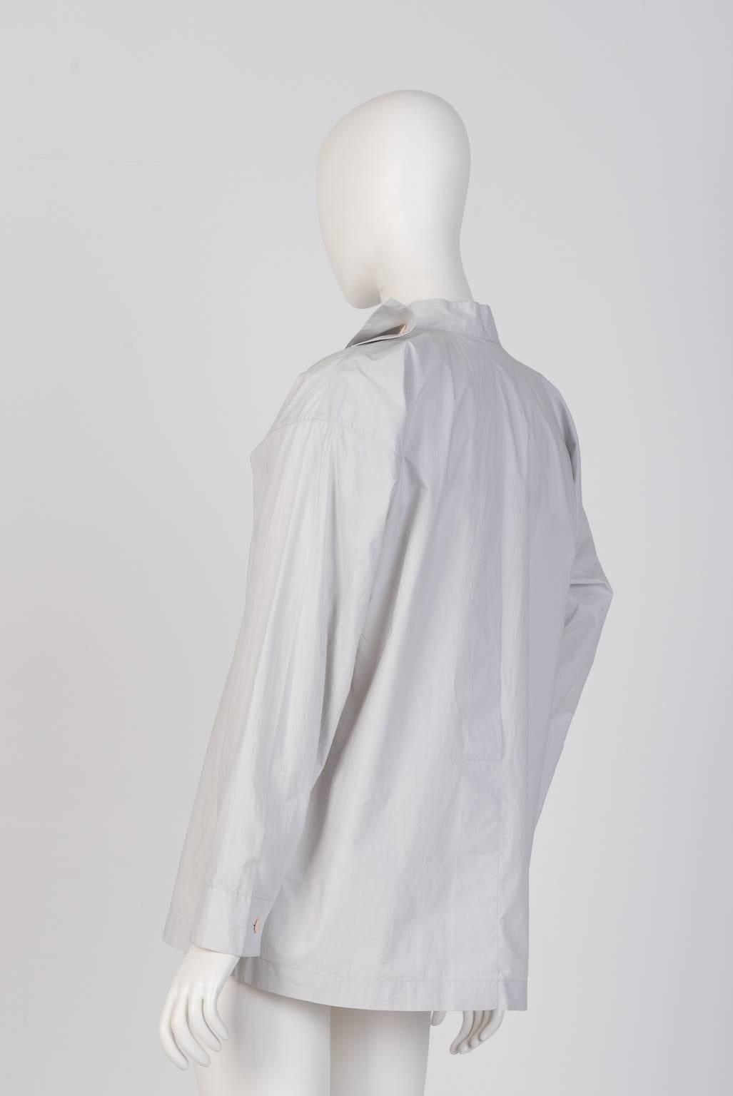 Issey Miyake Poplin Cotton Shirt In New Condition For Sale In Xiamen, Fujian