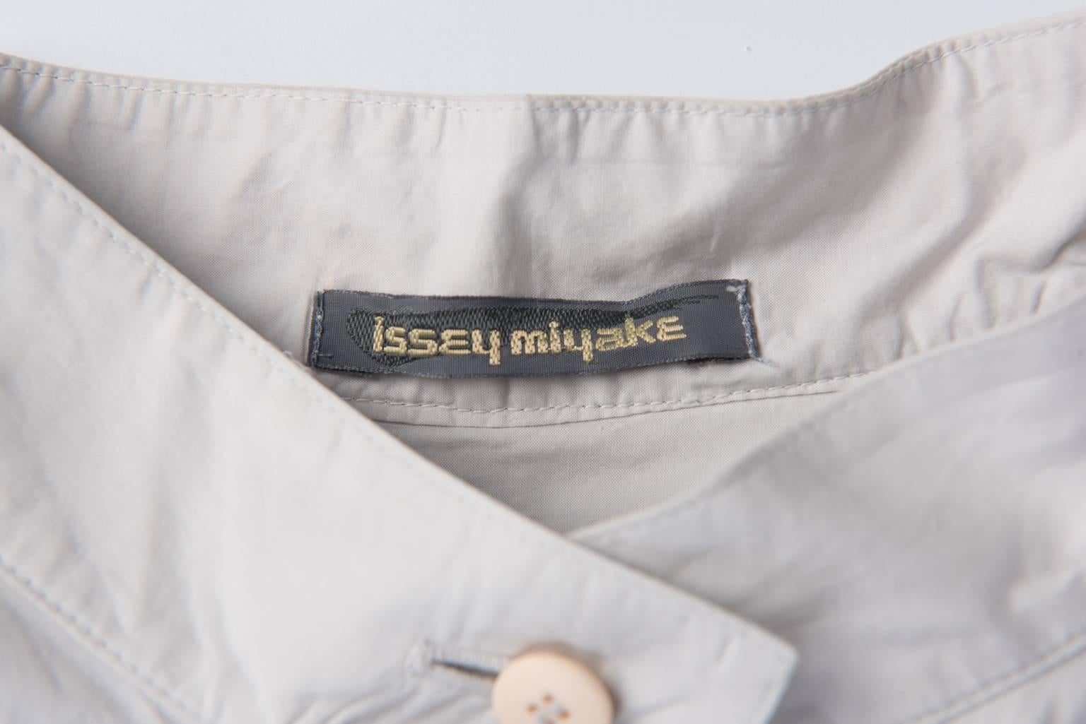 Issey Miyake Poplin Cotton Shirt For Sale 3