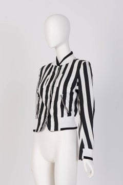 Ann Demeulemeester Stripe Bomber Jacket